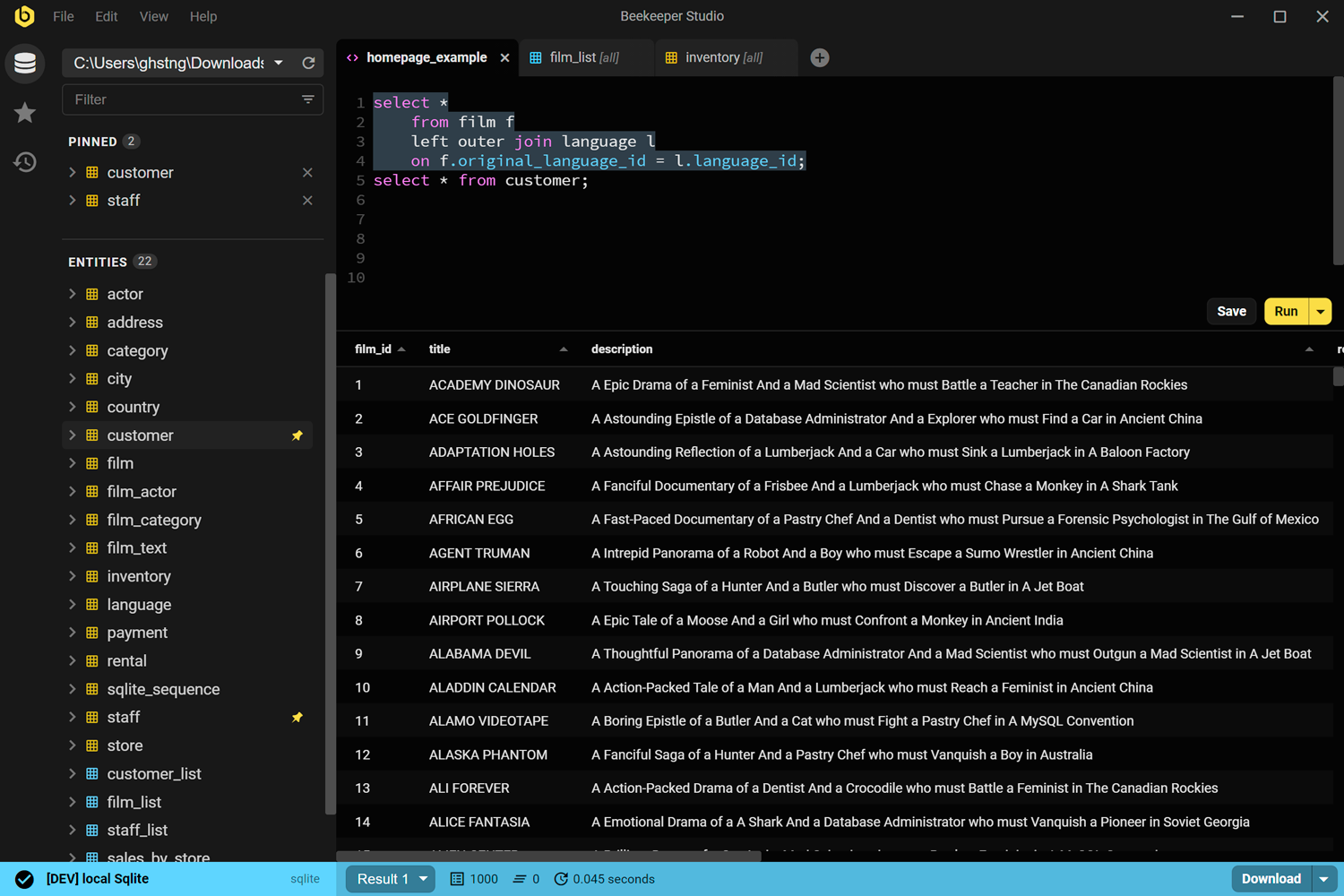 Beekeeper Studio 网站预览